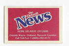 1980 Detroit Lions Pocket Schedule Sponsored By The Detroit News