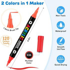 120 Colors Acrylic Paint Markers Dual Color Paint Pens Set For Rock Wood Canvas