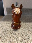 Vintage Redware Pottery Horse Bust Table Lighter Japan 6   t X 4   l X 2-1 2   w Euc