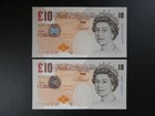 2no  First Run Aa01 Prefix 2000  gb england  Lowther   10 Banknotes Fresh Unc
