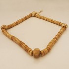 Tibetan Buddhist Flat Yak Bone 108 Prayer Beads 25  - Nepal
