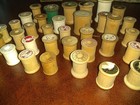 Lot Of 40 Vintage Wooden Sewing Spools No Thread