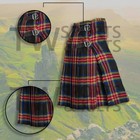 Scottish Men s Outfit Black Stewart Tartan Kilt Set - 10 Pieces Kilt Accessories