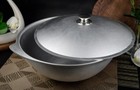 Kukmara Uzbek Cast Aluminum Kazan Flat Bottom 9l-28l Pilaf Plov Lagman Cookware