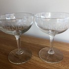 Vintage 1984 Wedding Bride Groom Champagne Toasting Glasses James Terrie 7-21-84