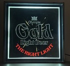 Vtg Olympia Gold Beer Lighted Sign Starburst Bar Mancave    the Right Light   
