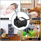 90 Gph Mini Submersible Pump  Small Fountain Pump For Aquariums  Fish Tanks