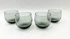 Vintage Set Of 4 Small Smoke Gray Roly Poly 6 Oz Cocktail Glasses