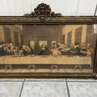 Vintage Picture The Last Supper Jesus Framed Print 21 X 32   