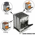 Portable Stainless Steel Camping Wood Alcohol Burning Stove Outdoor Picnic Bbq