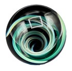 Large Art Glass Boro Marble 1 63    Vortex Swirl Blue Green Aqua Space Super Jumbo