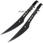 2 Pc Ninja Tactical Twin Dual Fixed Blade Hunting Machete Combat Sword Katana