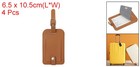 4 Pack Luggage Bag Tags Pu Leather Suitcase Name Tags Travel Id Label Brown