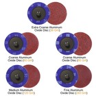 52pcs 2  36 60 80 120 240 Grit Roll Lock Die Grinder Sanding Discs Quick Change