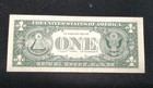 1969 D   1 Small Size Federal Reserve Note  Offset Printing Error 49