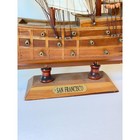 Vintage Wooden Model Sailing Ship  san Francisco    Large Handcrafted Tall Ship