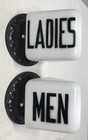 Antique Restroom Light Pair Vtg Men Ladies Bathroom Fixture Gas Station Usa  h63