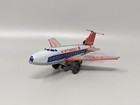 Vintage Japan Tin Litho Friction Airplane 5  Northwest Boeing 727 Plane