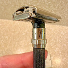 Vintage Gillette Double Edge Safety Razor R3 Adjustable - Black Handle Rite Aide
