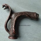 Vintage Heavy Brass Cobra Handle Head Cane Vintage Antique Walking Stick Cane