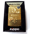 Zippo Windproof Brass Lighter With Regal Design   Zippo Logo  51155  New In Box