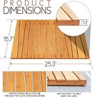 Natural Bamboo Wooden Deluxe Shower Floor   Bath Mat Non Slip Stain Resistant