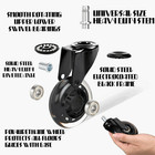 Set Of 5 Office Chair 3  Rubber Caster Swivel Wheels Replacement Heavy Duty Us