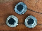 Metzke Pewter Sand Dollar Magnets     Set Of 3     1979     Vintage Coastal Decor