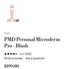 Pmd Personal Microderm Pro Diamond Microdermabrasion Rechargeable 2-speed Pink