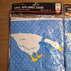 Vintage Countermates Goose Blue Bandana Toaster   Toaster Oven Vinyl Cover Set 