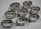 Wonderful Vintage Chrome Plated Napkin Rings Antique Style