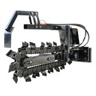 Skid Steer Rock   Frost Trencher 65  Skid Steer Loader Attachment W combo Chain