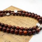 Franciscan Rosewood Rosary 8mm Beads With Pardon Crucifix   St  Benedict Medals
