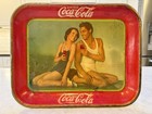 1934 Coca-cola Serving Tray Original Johnny Weissmuller Maureen O  Sullivan Rare