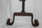 Antique Wrought Iron Architectural Fence Stand Post  1 Gothic Carved Legs Garden
