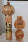 Unique Vintage Japanese Creative Sosaku Kokeshi Dolls - Signed