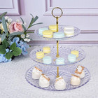 12-inch 3 Tier Crystal Clear Plastic Cupcake Holder Round Dessert Stand   Cake S