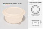 51 Oz Round Takeout Food Containers W  Lids Meal Prep 200 Sets