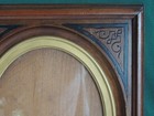 Antique 1870s G Sauter Aesthetic Eastlake Victorian Walnut Frame Corner Carvings