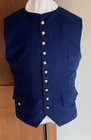 Outlander  Colonial  Rev War  Pirate  18th C  Lined Navy Blue Vest  L  46     Nwot