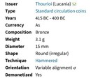 Thurium Lucania Ancient Greek Rare Coin Ngc Certified 415bc-400bc Athena   Bull