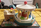 Vintage Fisher Price Little People Play Family Merry Go Round Carousel Works 