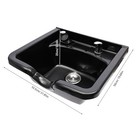 Shampoo Bowl Black Abs Sink Hair Wash Salon Spa Beauty Barber Shop Equipment