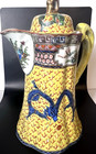 Vtg Late 20th Century Chinese Porcelain Teapot Dragon Design Hand Painted 9 5 In