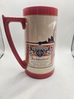 Budweiser Vintage 70s Thermo-serv Bud Man Leaning On Sign Beer Mug Stein Plastic
