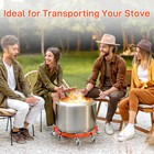 1 2 Pcs Drum Dolly 55 Gallon Heavy Duty Steel Frame 2000lbs Barrel Cart W  Brake