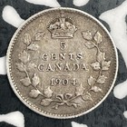 1904 Canada 5 Cents Lot f5276 Silver 