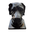 Vintage Cast Iron Bronze Finish Labrador Retriever Bookend Door Stop