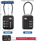 2 Pack Tsa Approved Travel Luggage Locks  Metal Cable Combination Lock Alloy  Ke