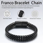 Mens Cross Bible Verse Bracelet Chain - Stainless Steel Christian Jesus Scriptur